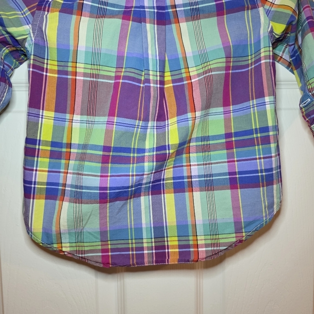 Ralph Lauren Plaid Long Sleeve Button Down Shirt Boys 2T - Picture 5 of 7